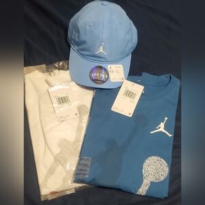 *SOLD on M!* Jordan Jumpman Shadow Shirts & Jordan Hat Kids Bundle, New w/Tags!